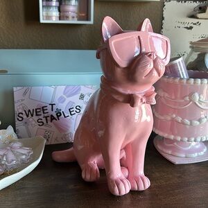 🎀Kitty Cat Pink Ceramic Home Decor Valentines🐱pretty pink